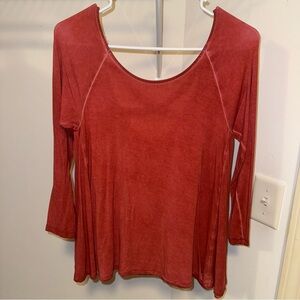 American Eagle Pink Long Sleeve Shirt